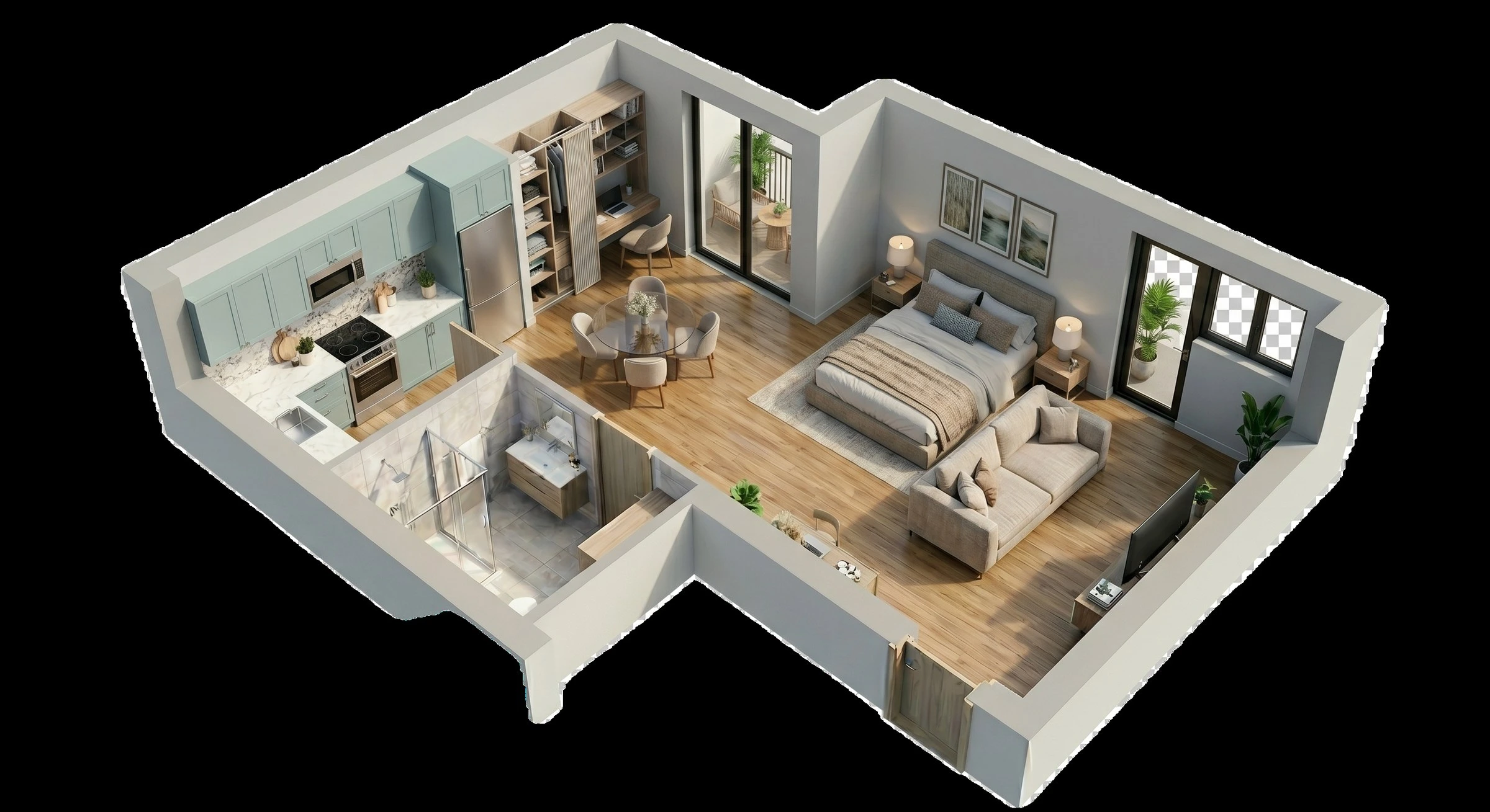 Floor plan drawing of The Waugh