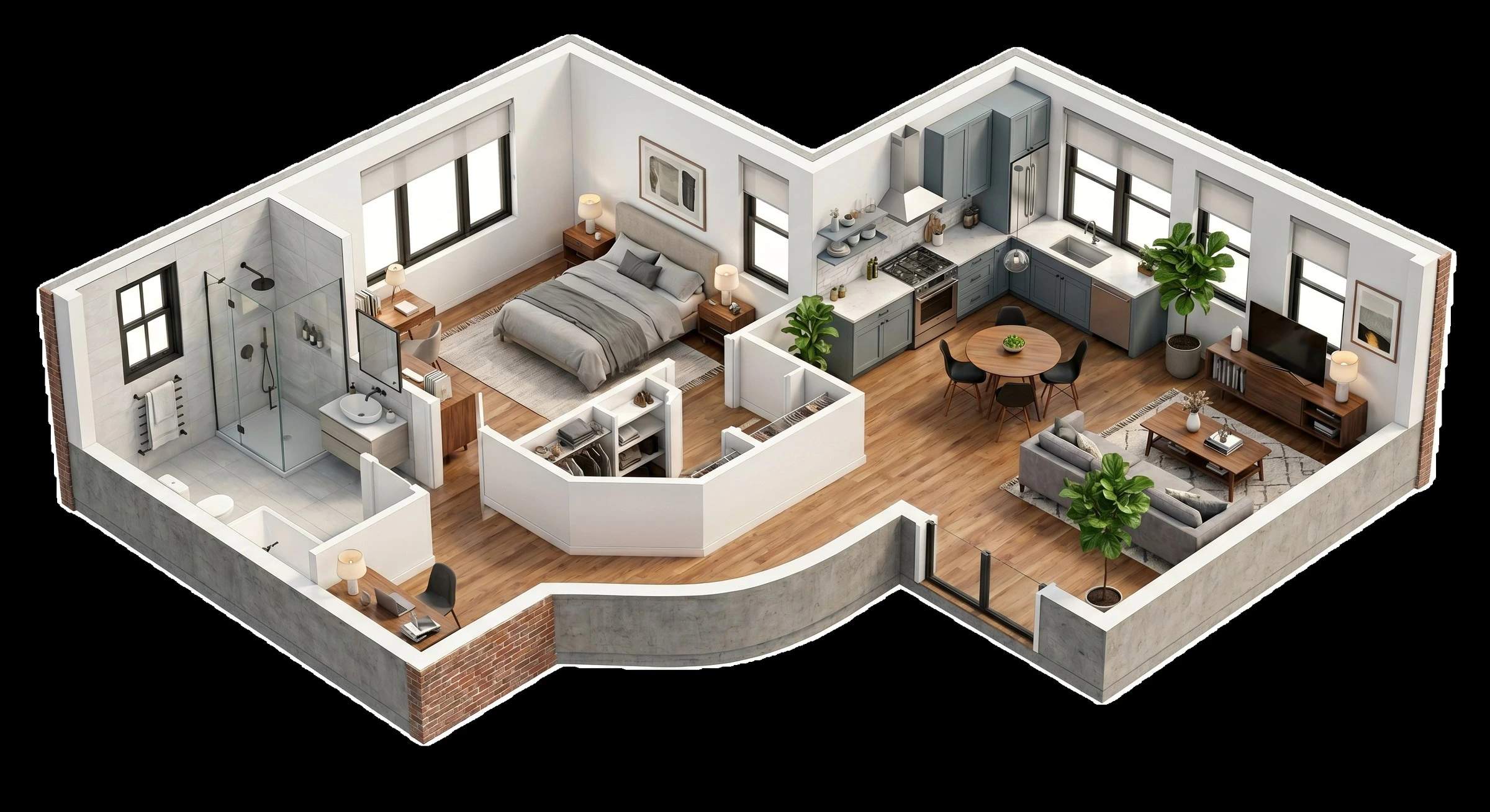 Floor plan drawing of The Dunlavy