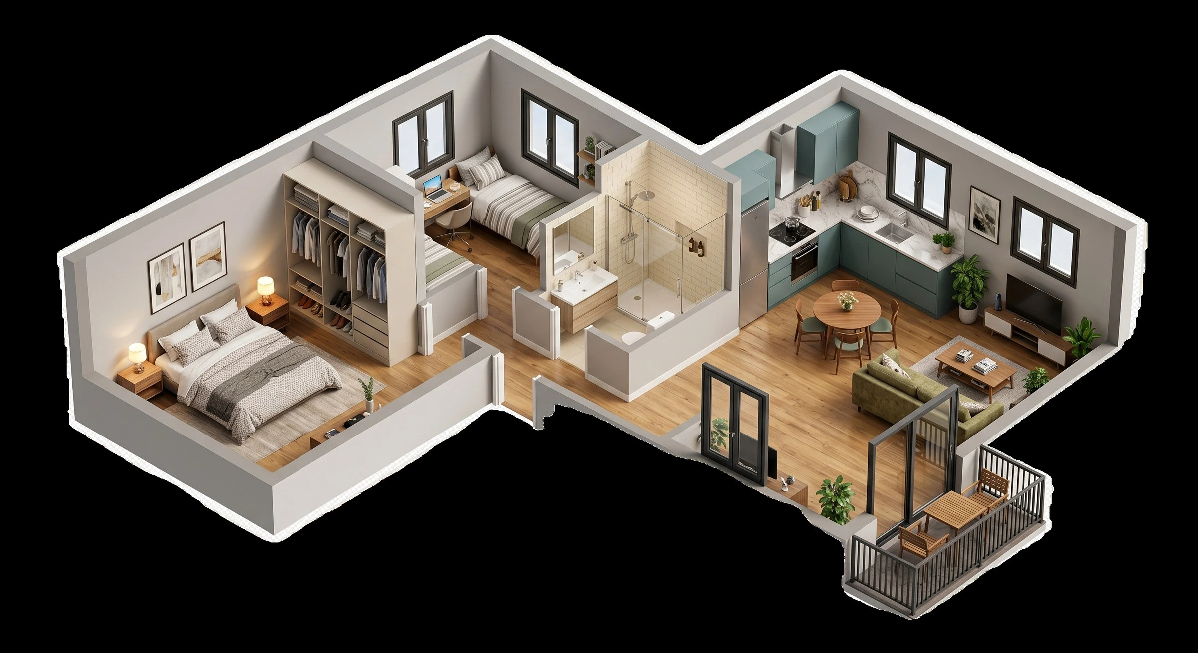 Floor plan drawing of The Magnolia